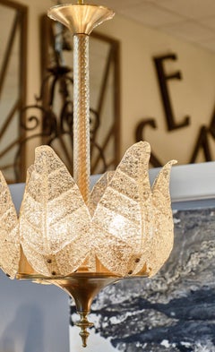 Graniglia Leaf Murano Glass Chandelier