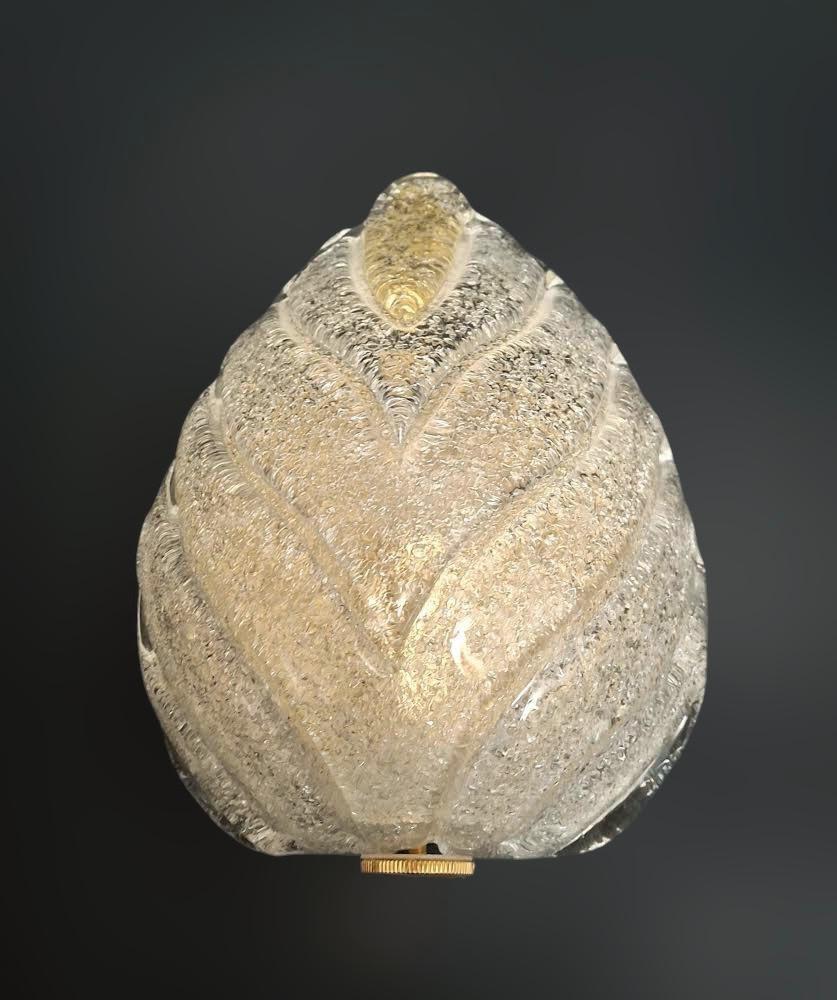 Mid-Century Modern Graniglia Leaf Sconce For Sale