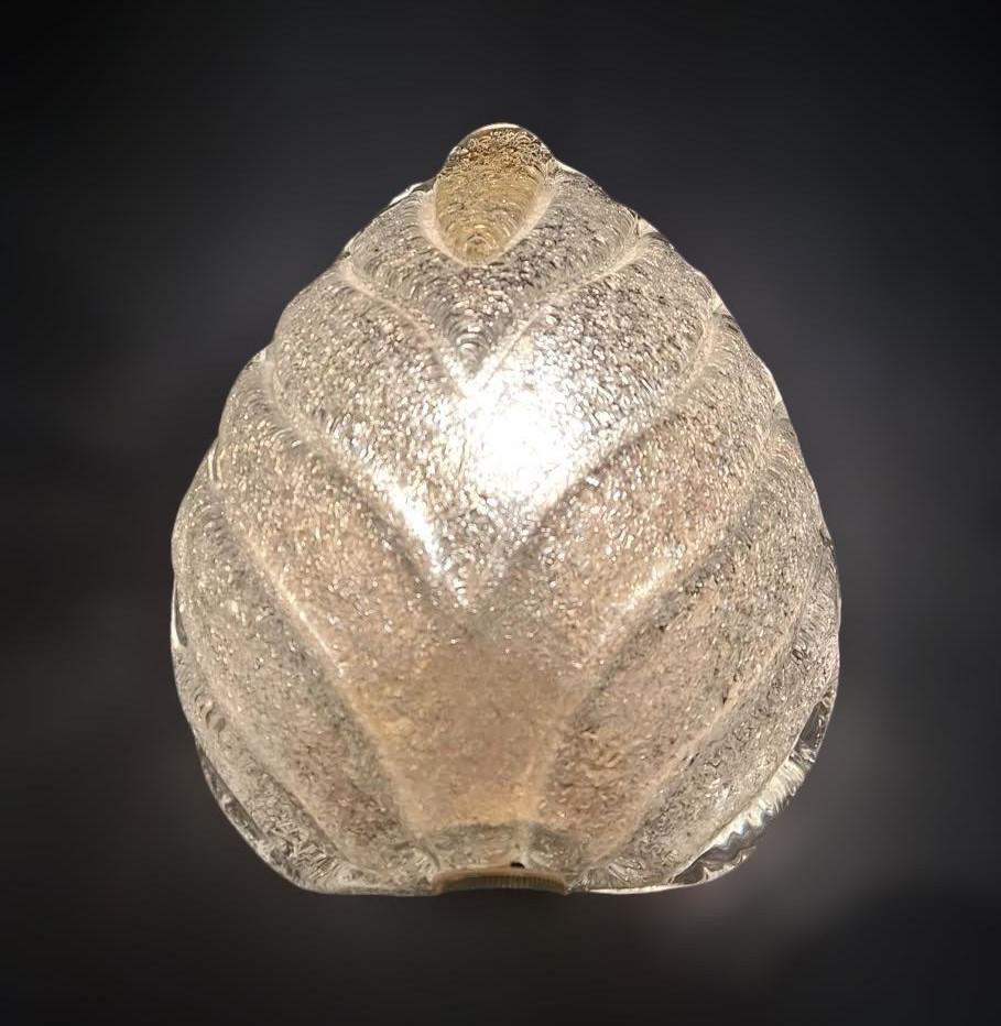 Murano Glass Graniglia Leaf Sconce For Sale