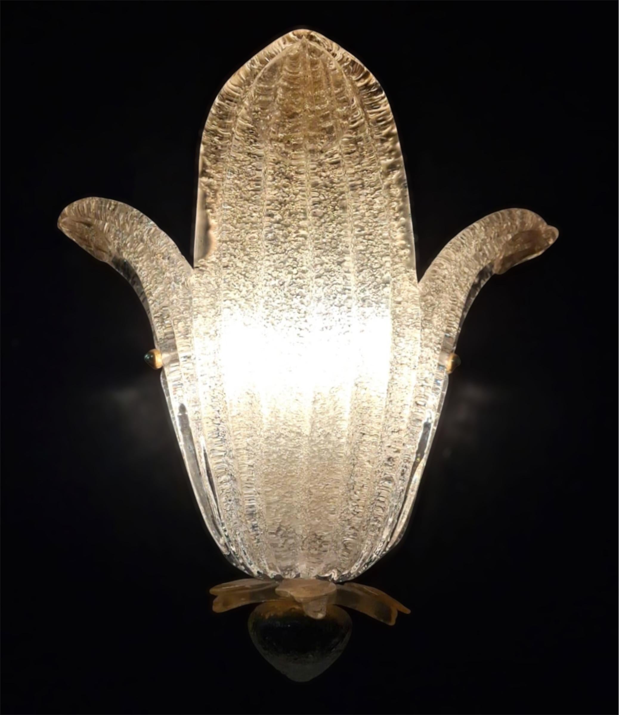 Graniglia Leaves Sconce, 3 Available en venta 3