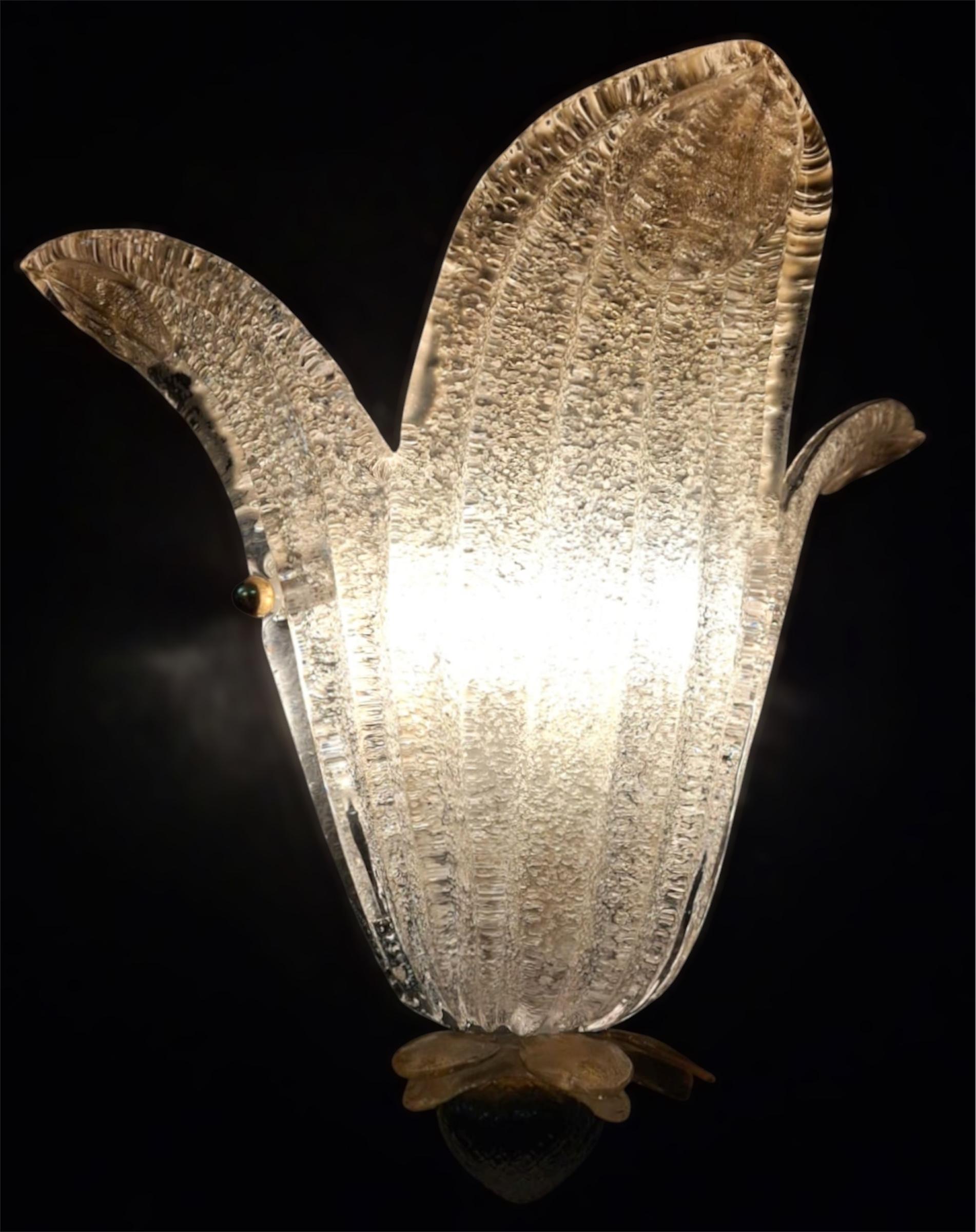 Graniglia Leaves Sconce, 3 Available en venta 4