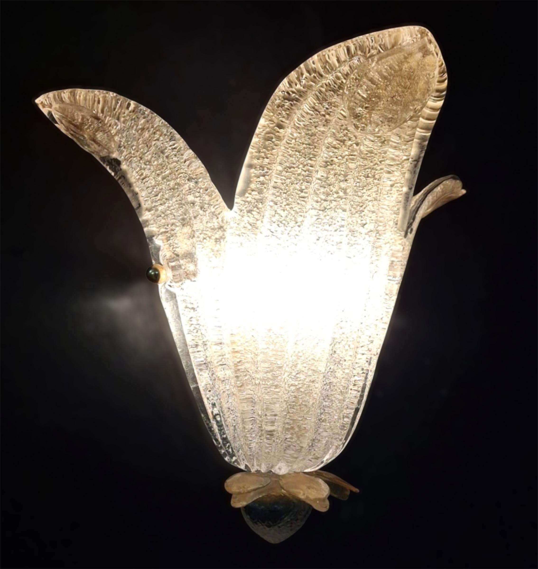 Graniglia Leaves Sconce, 3 Available en venta 5