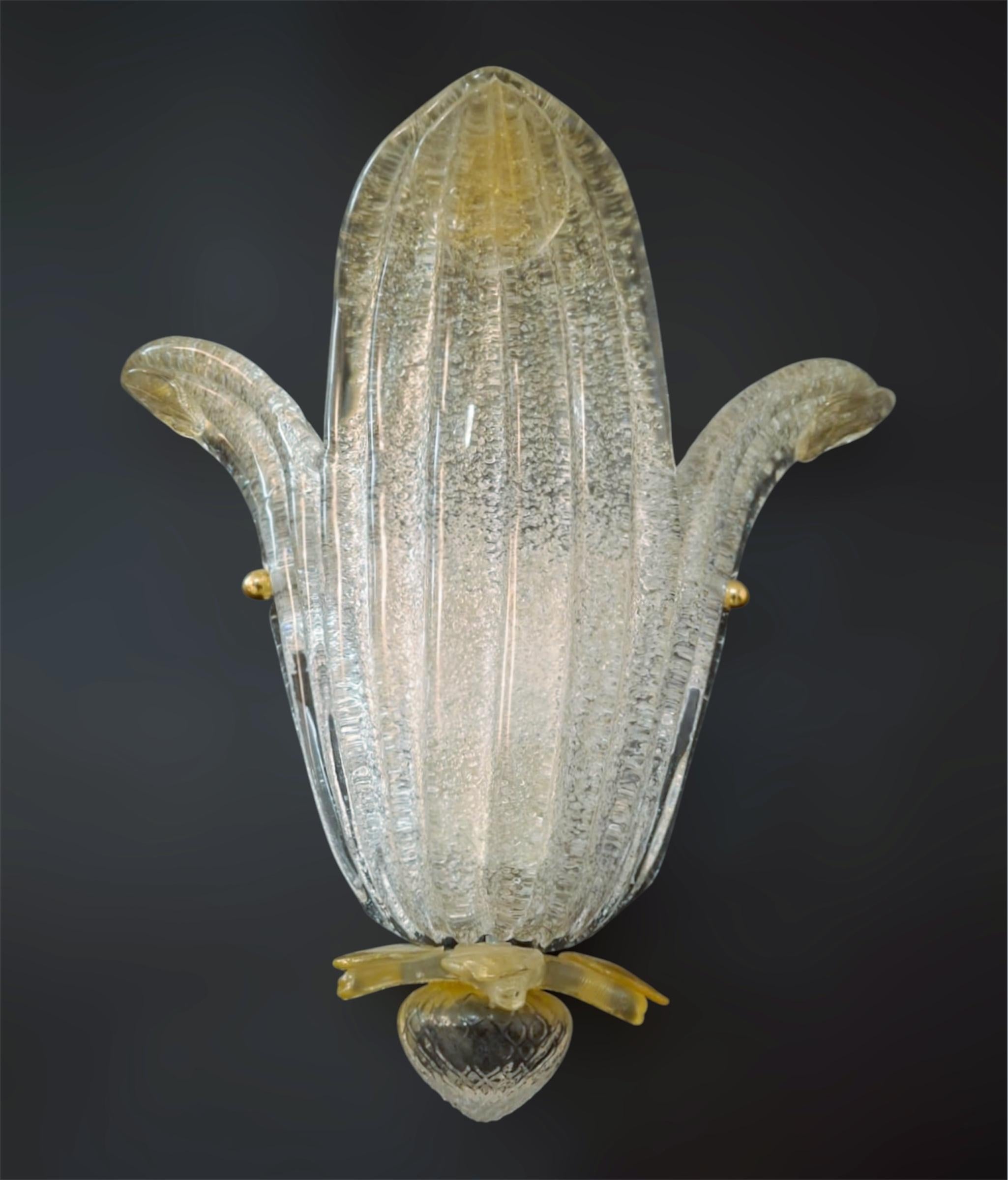 Graniglia Leaves Sconce, 3 Available Italiano en venta