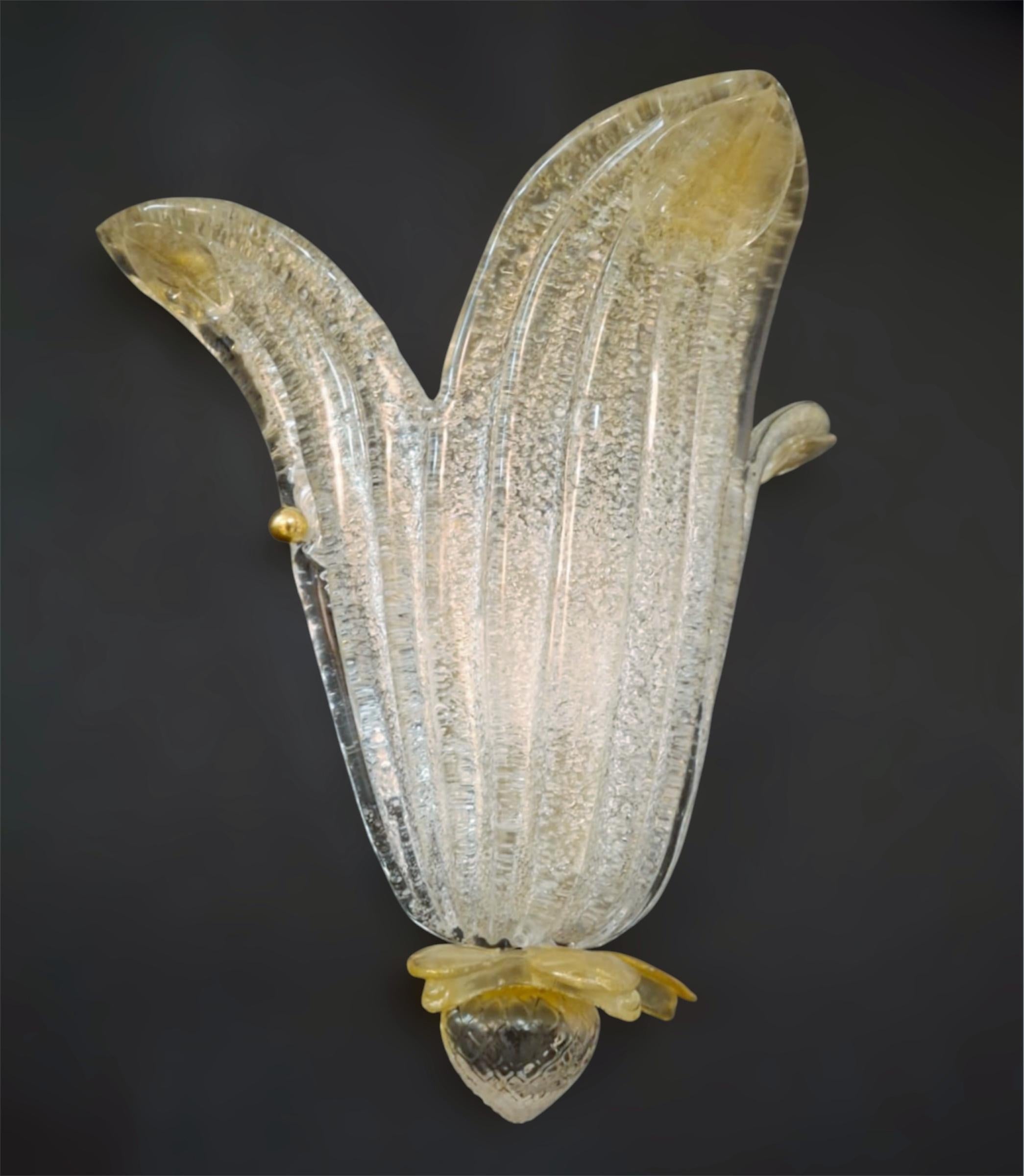 Graniglia Leaves Sconce, 3 Available siglo XX en venta