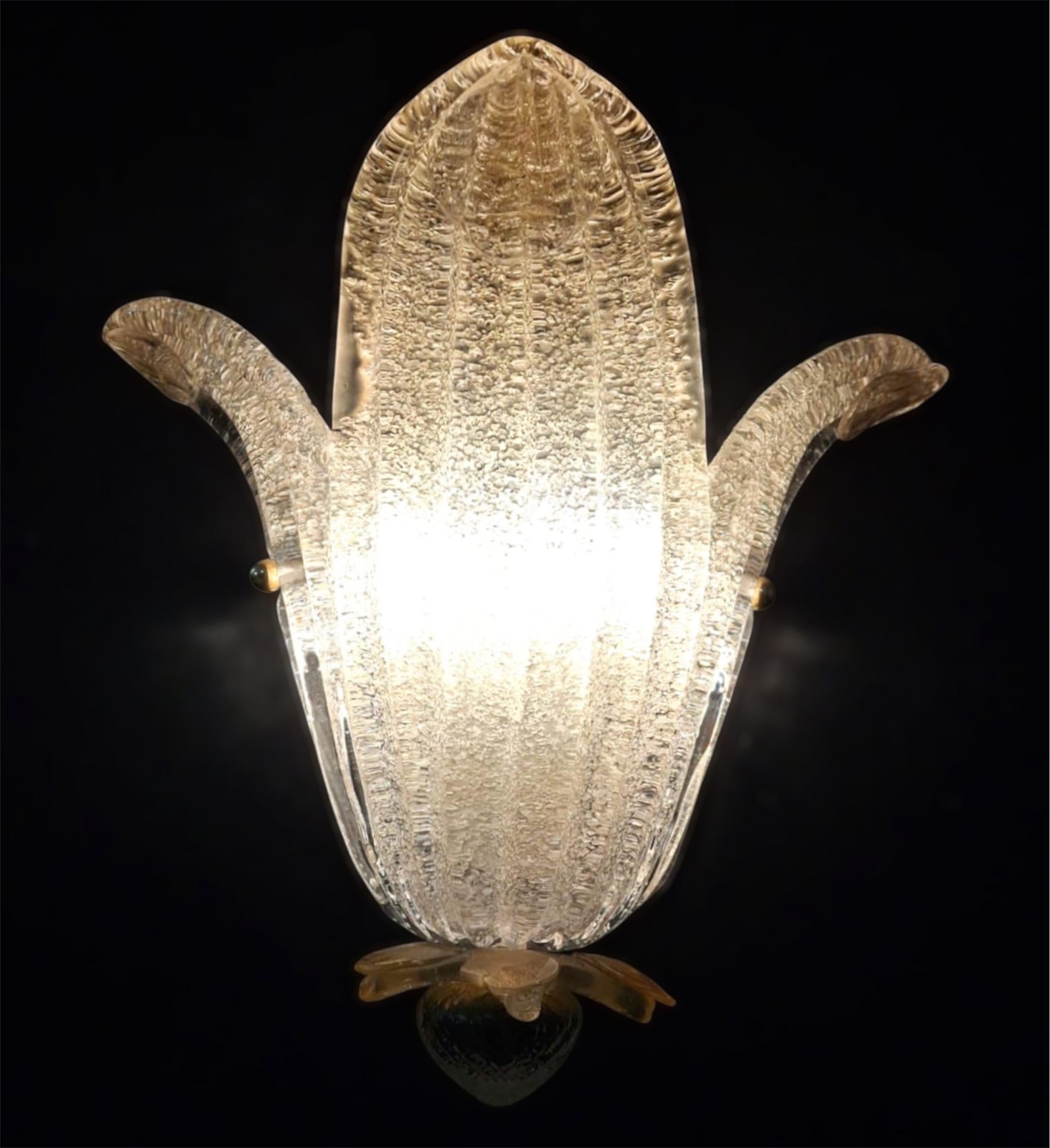 Graniglia Leaves Sconce, 3 Available en venta 1