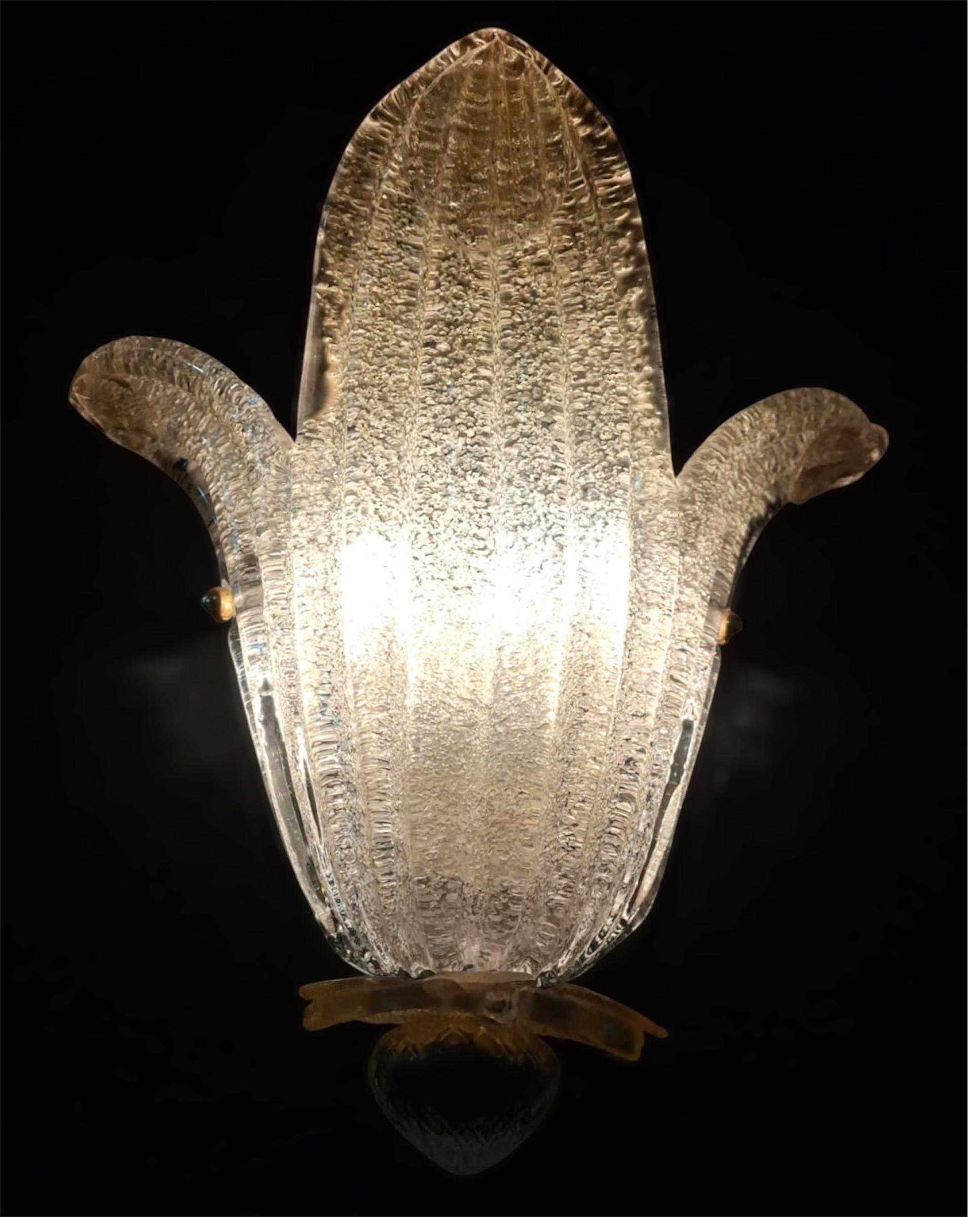 Graniglia Leaves Sconce, 3 Available en venta 2