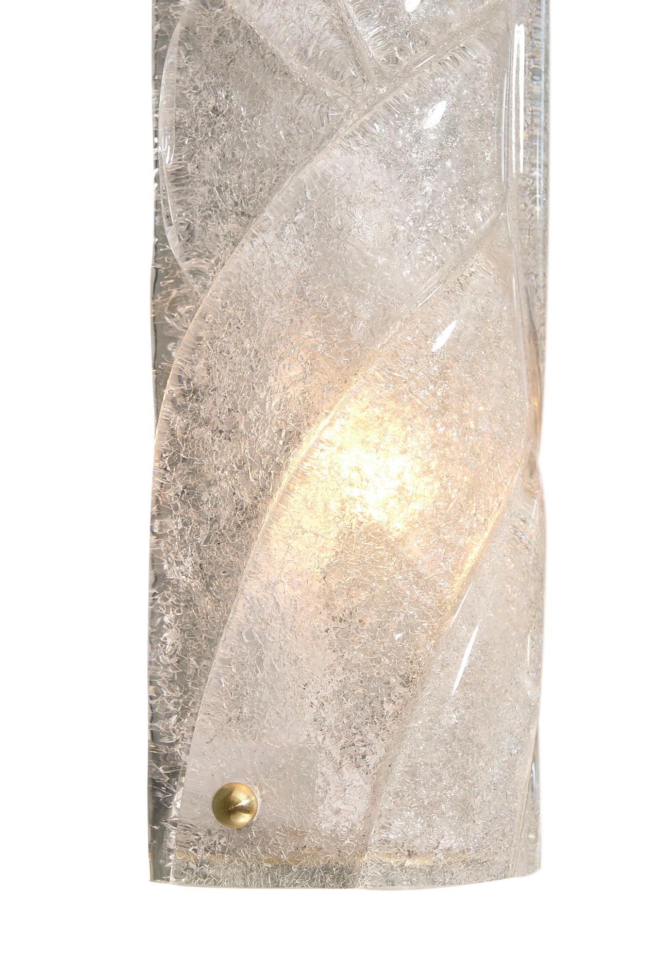 Brass “Graniglia” Murano Glass Sconces For Sale