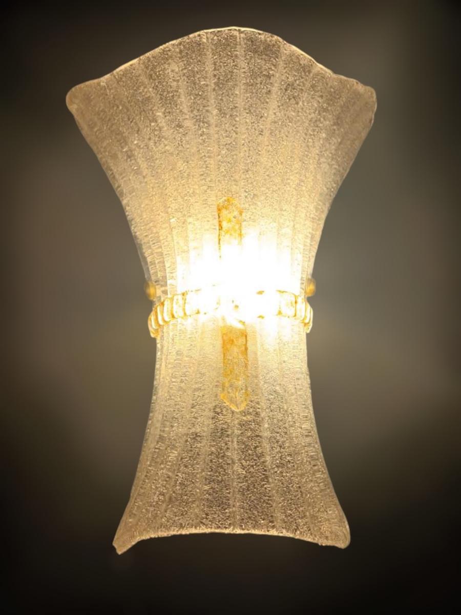 Murano Glass Graniglia Bow Sconce, 3 Available For Sale