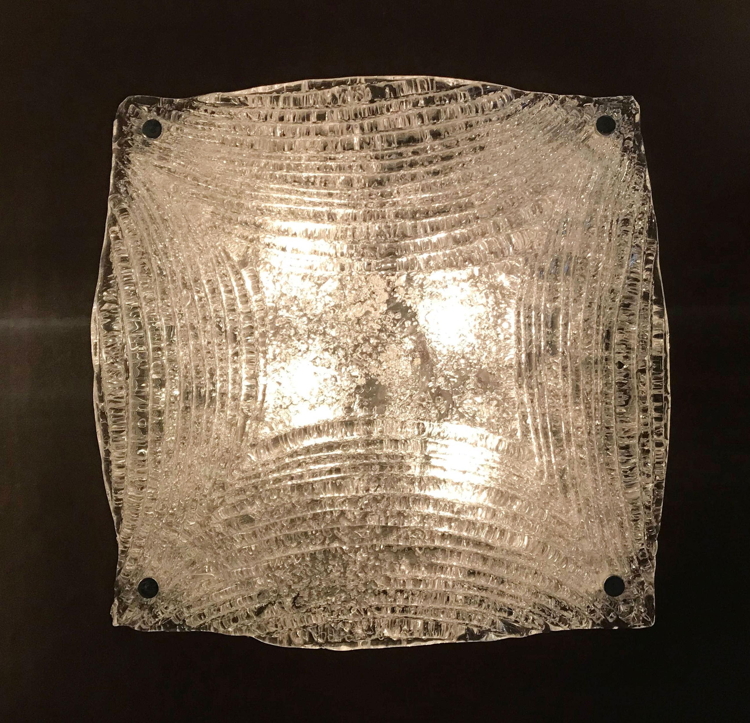 Murano Glass Graniglia Sconce / Flush Mount by Mazzega