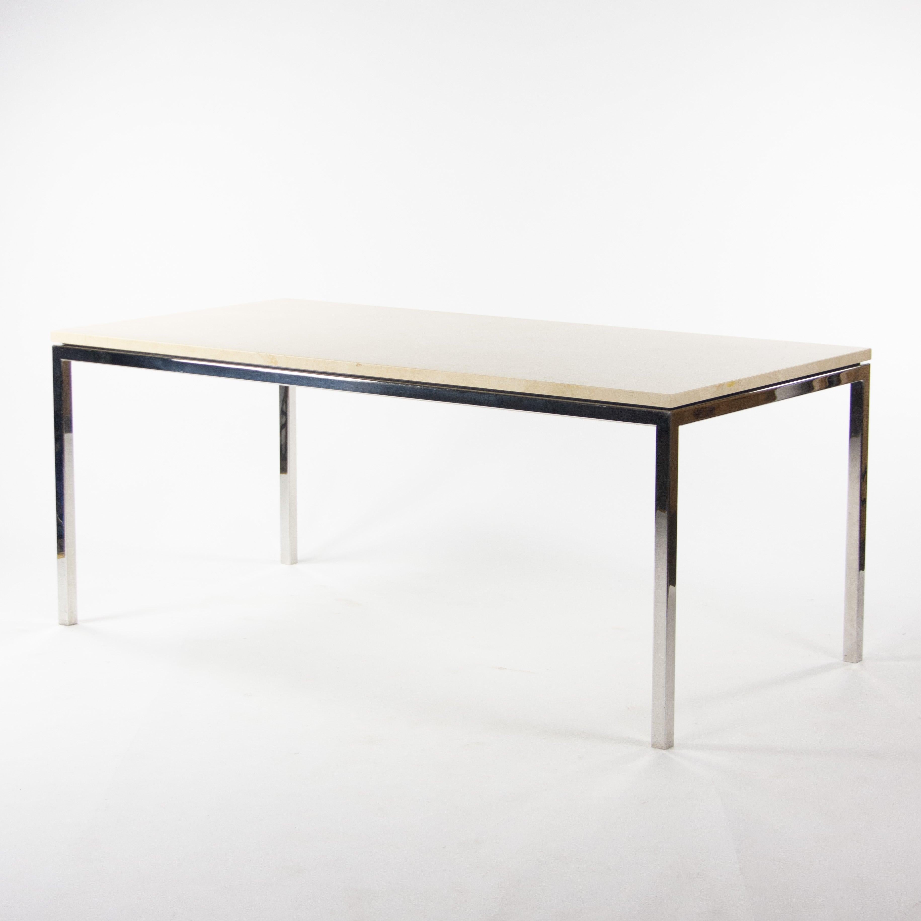 Moderne Table de conférence de salle à manger de 6 x 3 pieds beige avec base du projet SOM en vente