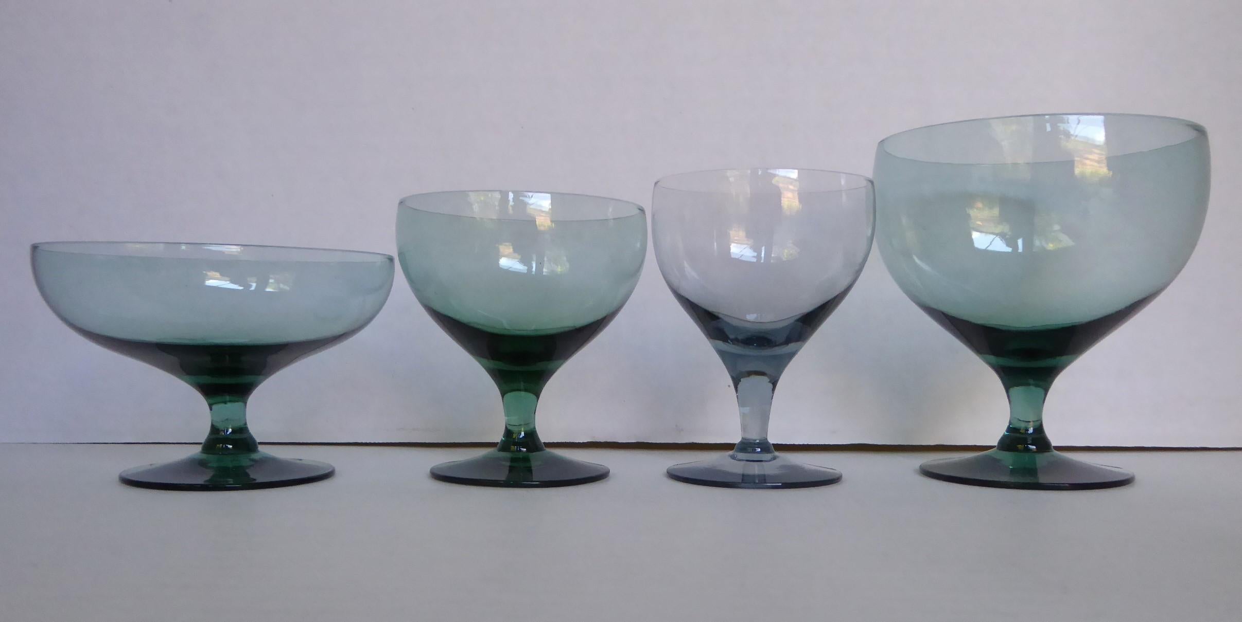 Granite American Modern Serie Tall Stem Glasses Russel Wright 15 Pcs Morgantown  For Sale 9