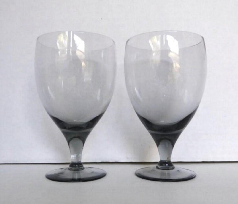 Granite American Modern Serie Tall Stem Glasses Russel Wright 15 Pcs  Morgantown For Sale at 1stDibs | russell wright glassware, russel wright  glassware