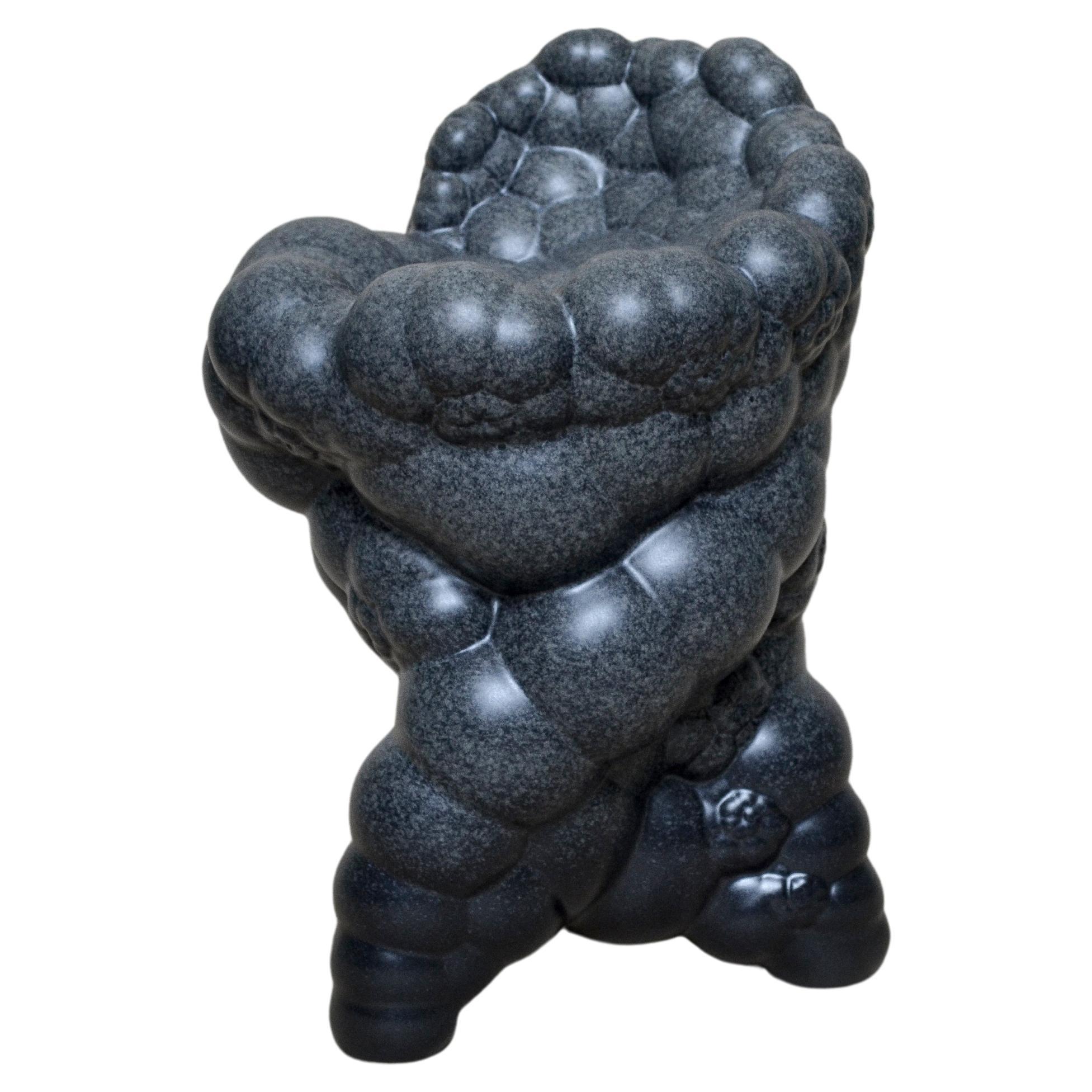 Granite Caracoles Ceramic Stool by Forma Rosa Studio