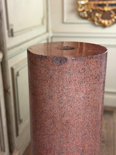 Granite column on a Carrara marble base, circa 1880