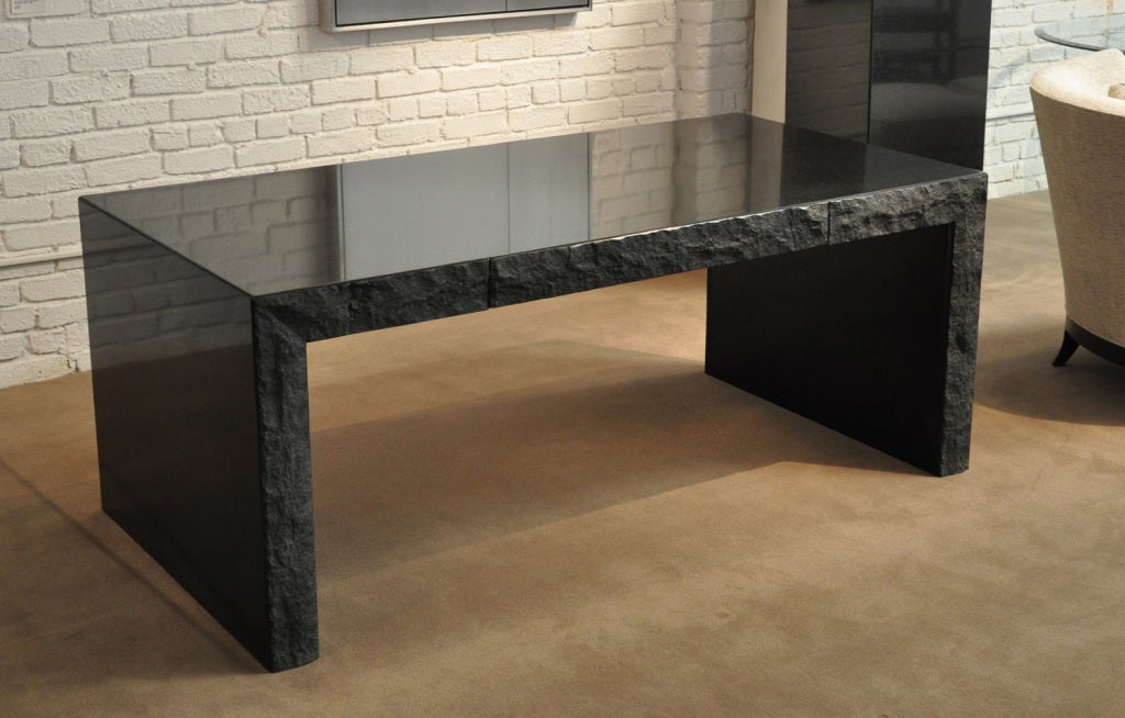 Modern Granite Desk with Drawers by Michael Taylor