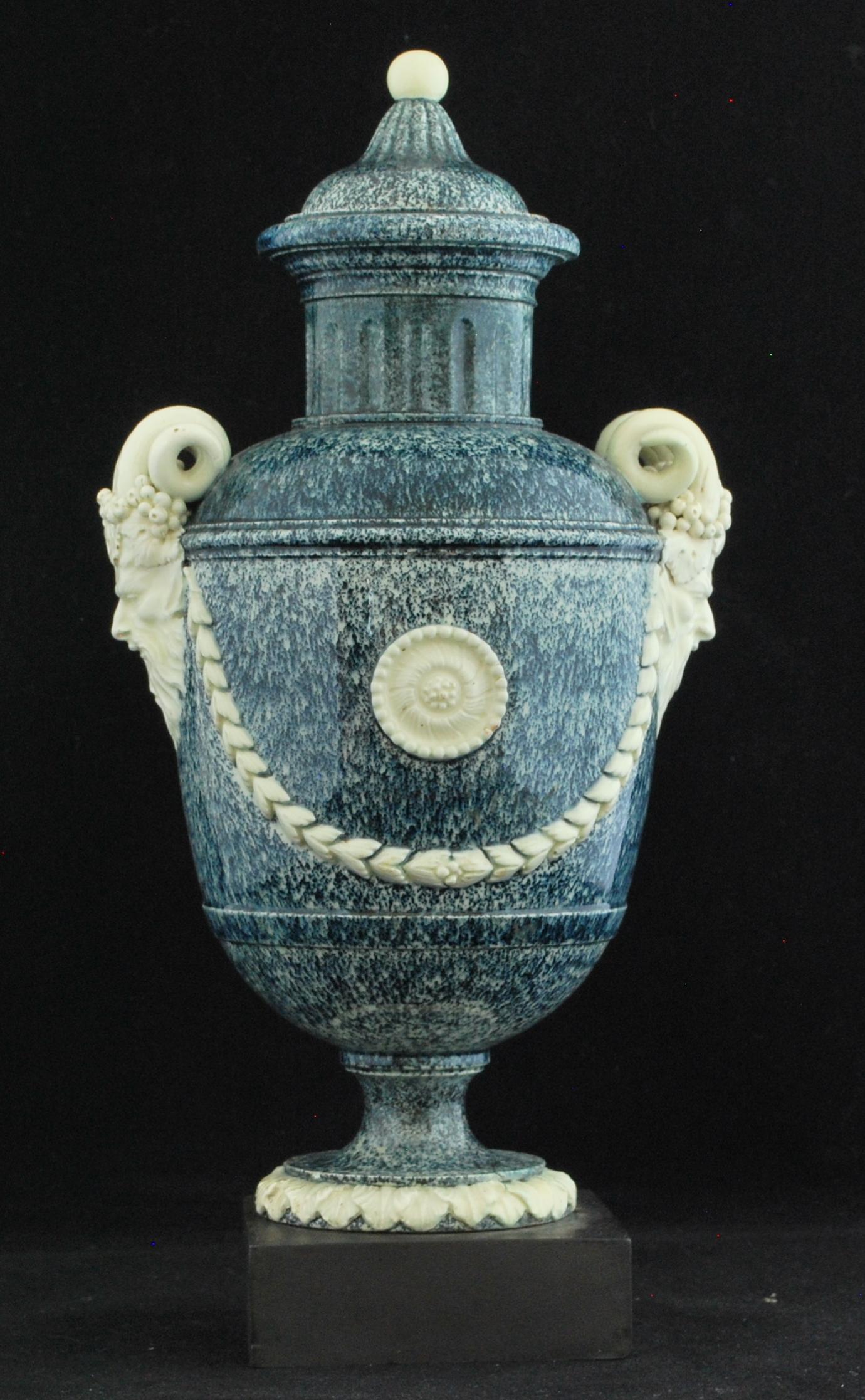 Neoclassical Granite Effect Vase, Palmer, circa 1775