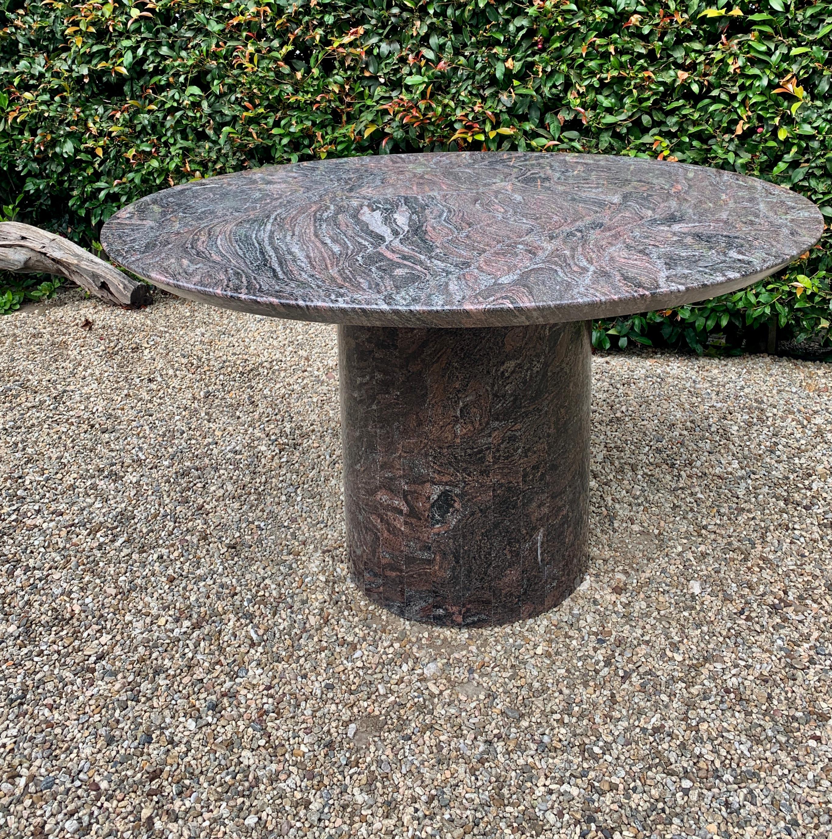 Knife Edge Granite Dining or Center Table by Darren Ransdell Design In Excellent Condition For Sale In Los Angeles, CA