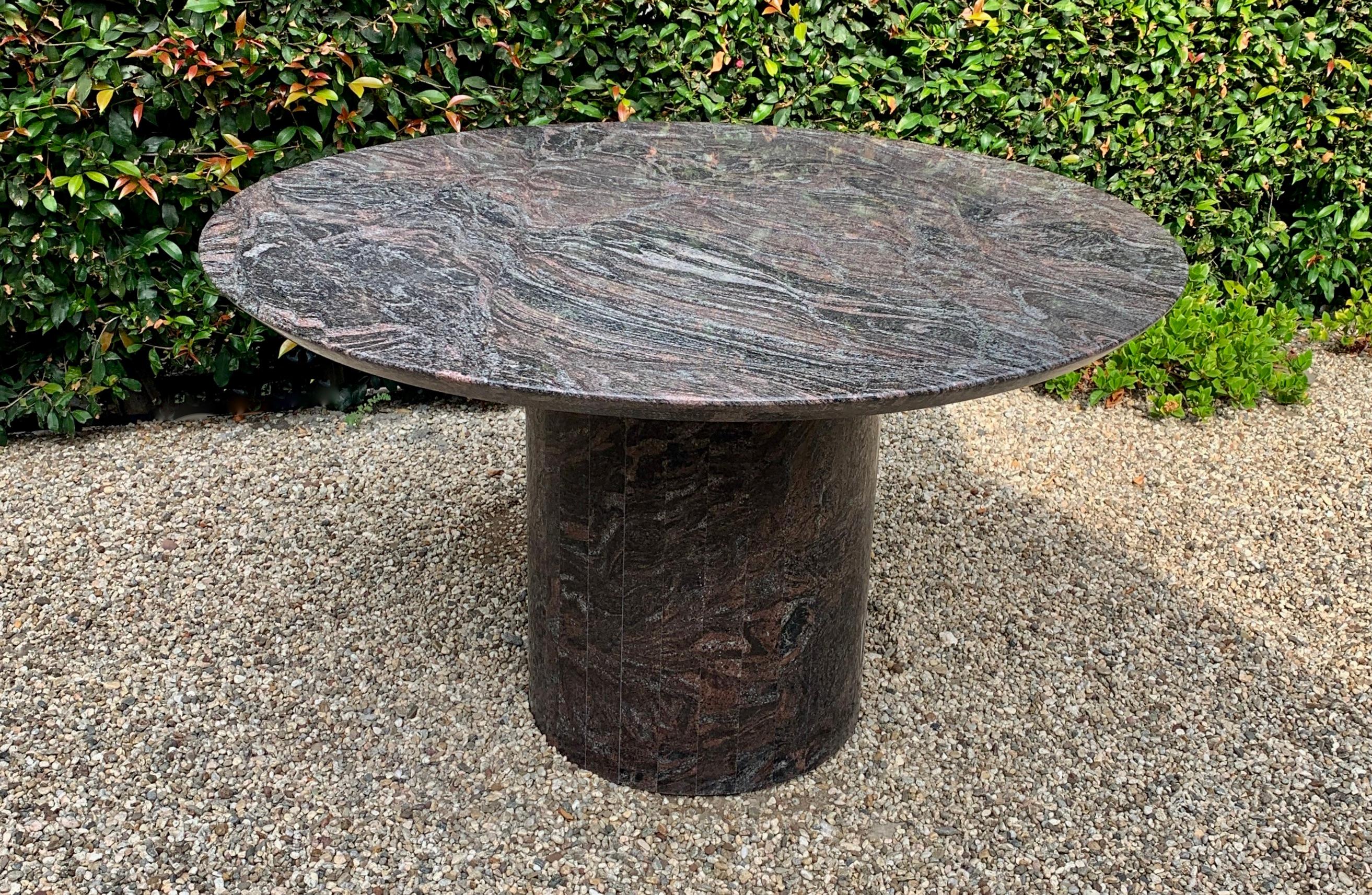 Stone Knife Edge Granite Dining or Center Table by Darren Ransdell Design For Sale
