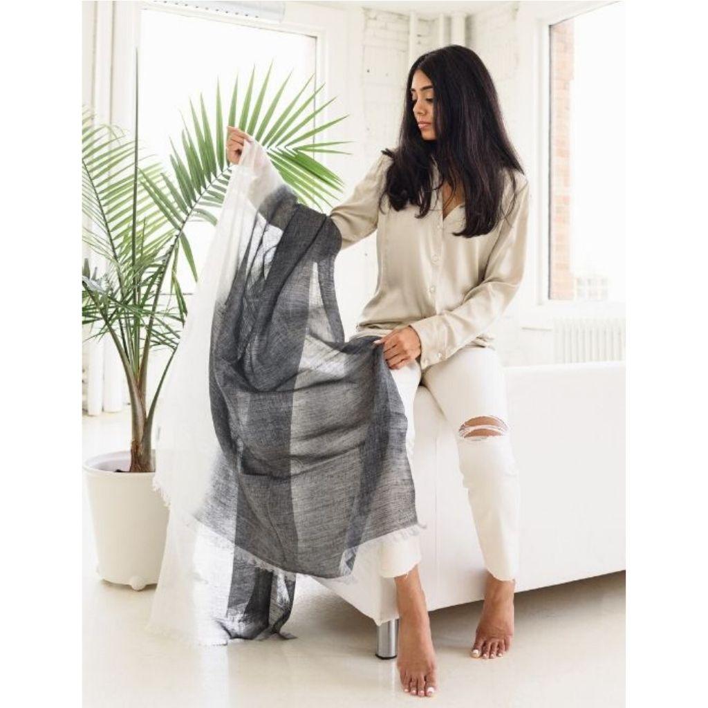 linen square scarf