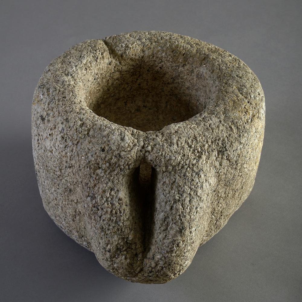 18th Century and Earlier Granite Mortar, Galicia