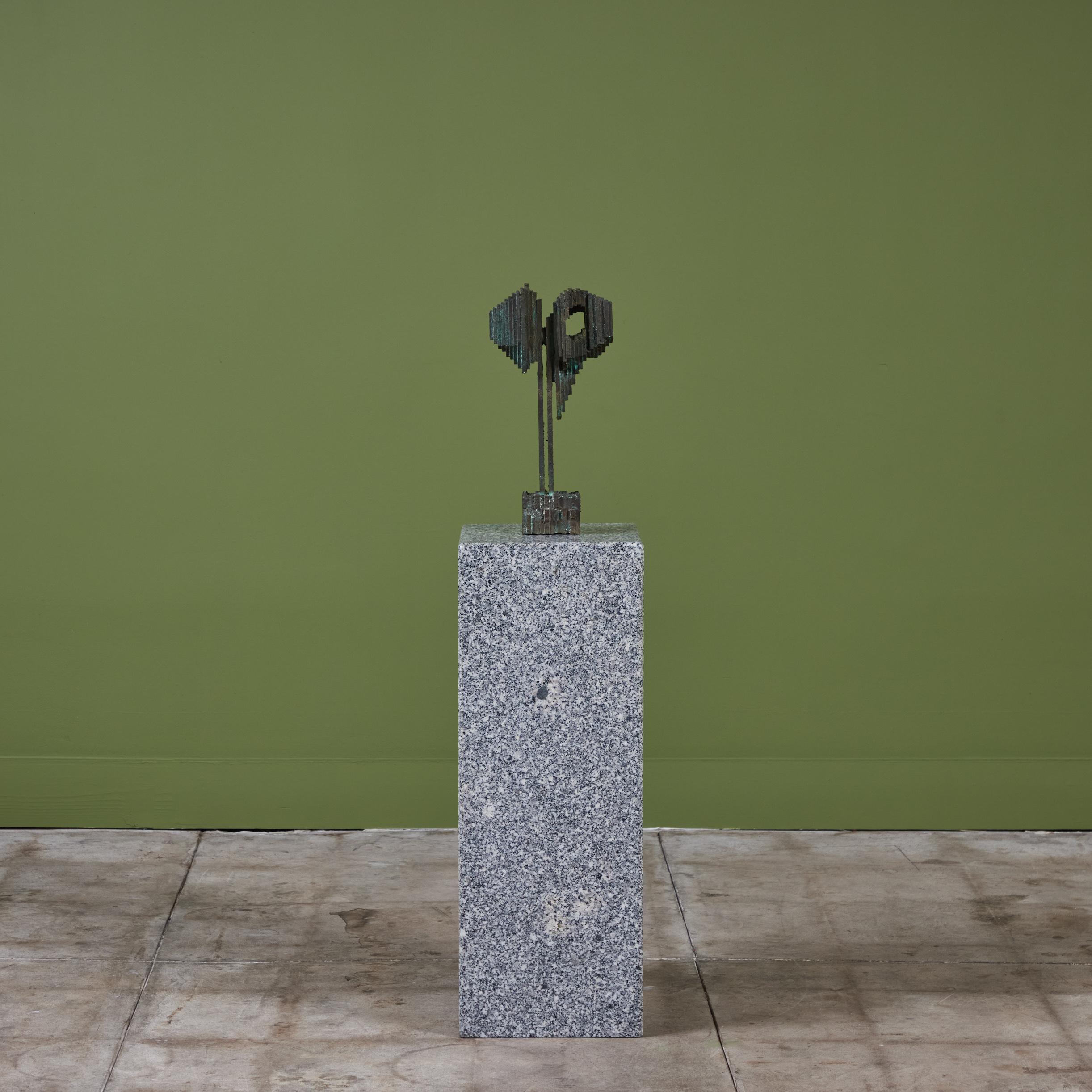 Mid-Century Modern Granite Pedestal