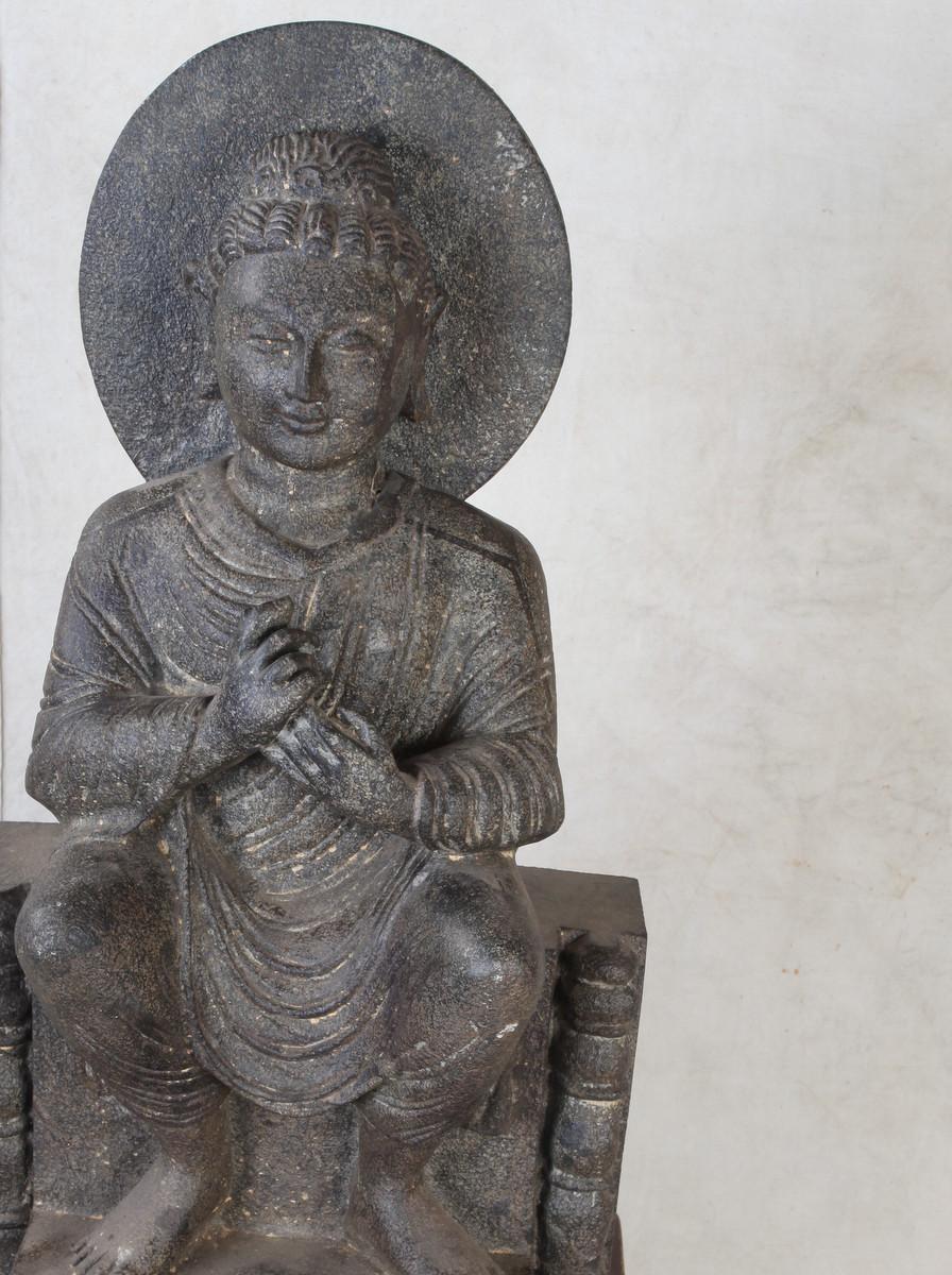 Granite Sitting Buddha, India, Early 1900s 2