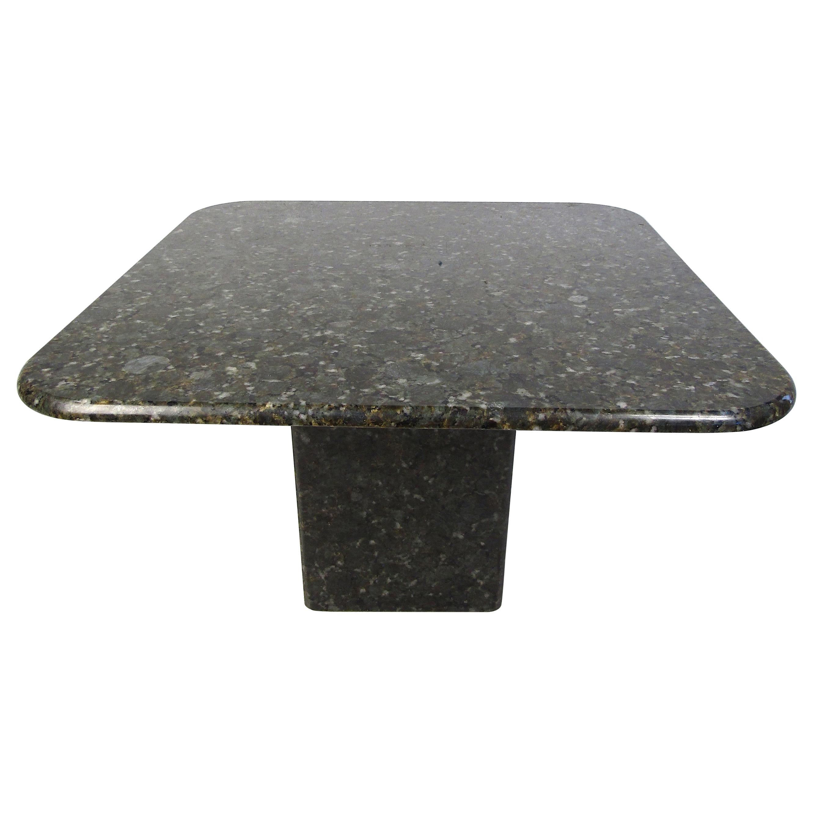 Table de salle à manger carrée en granit pour l'extérieur