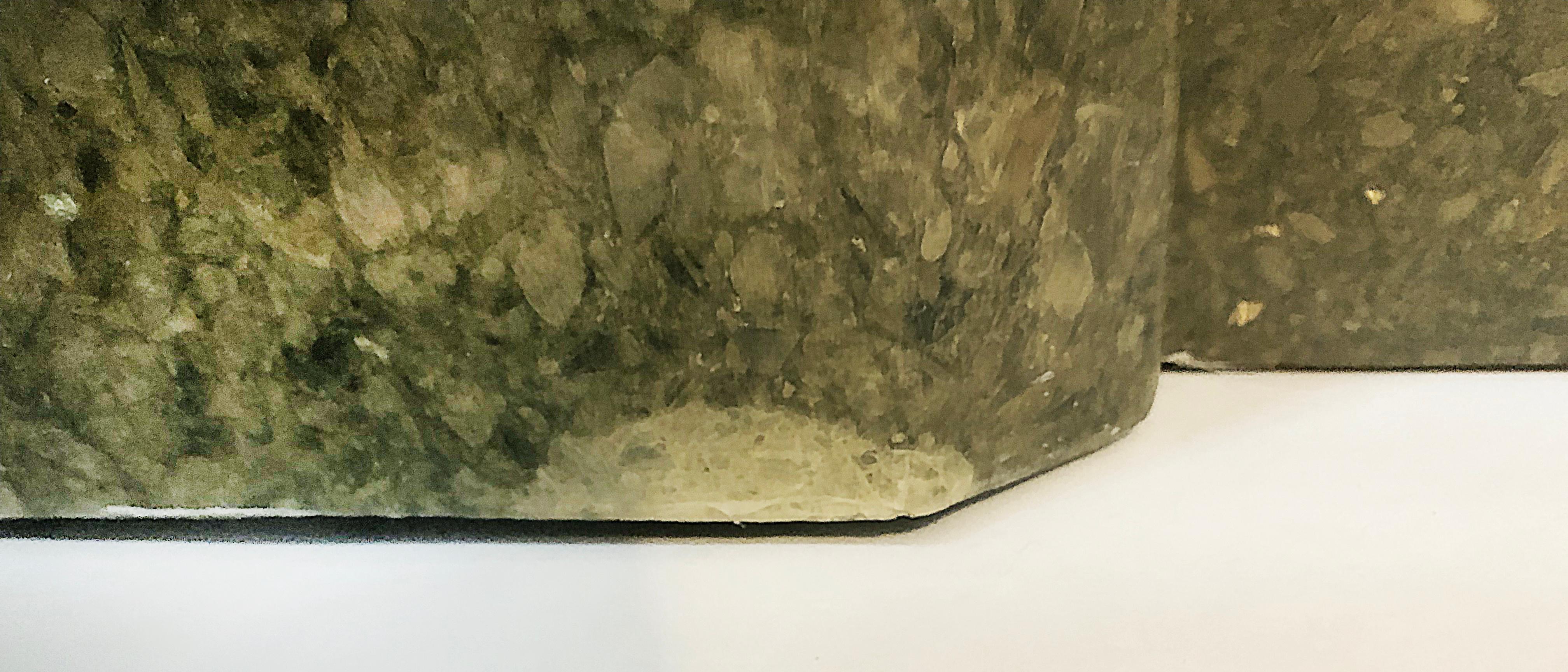Granite Stone Dining Table in Green, Gray and White Hues 2