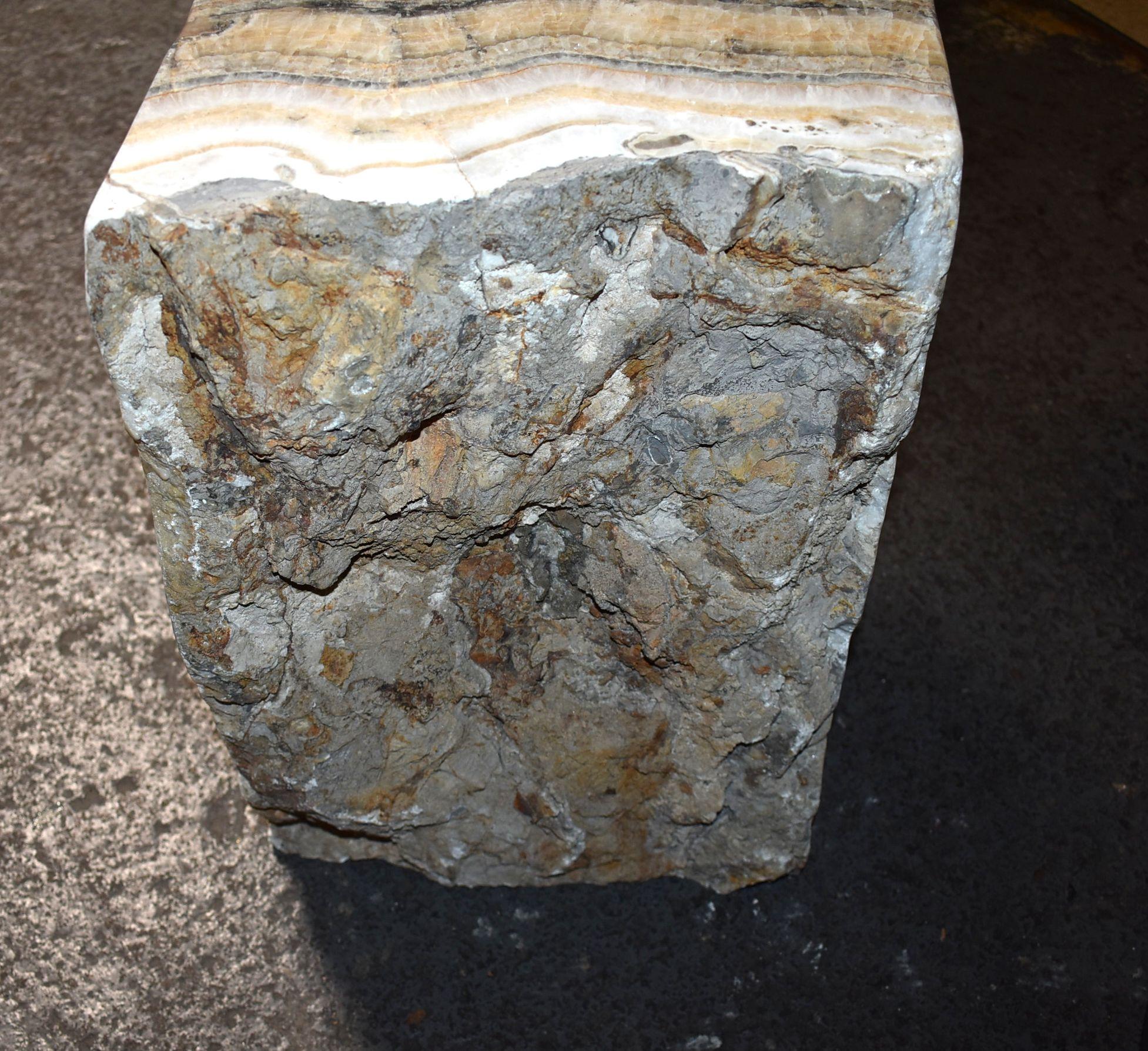 Granite Stone Occasional Table In Good Condition In Cathedral City, CA