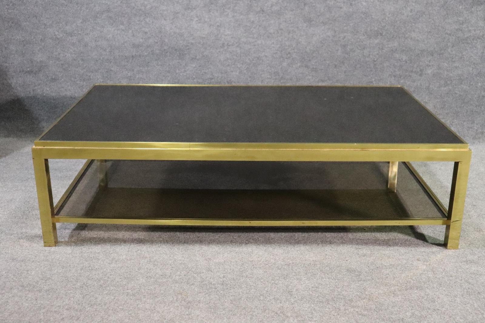 Table basse à 2 niveaux avec plateau en granit en vente 5