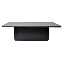Granite Top Coffee Table with Wooden Base