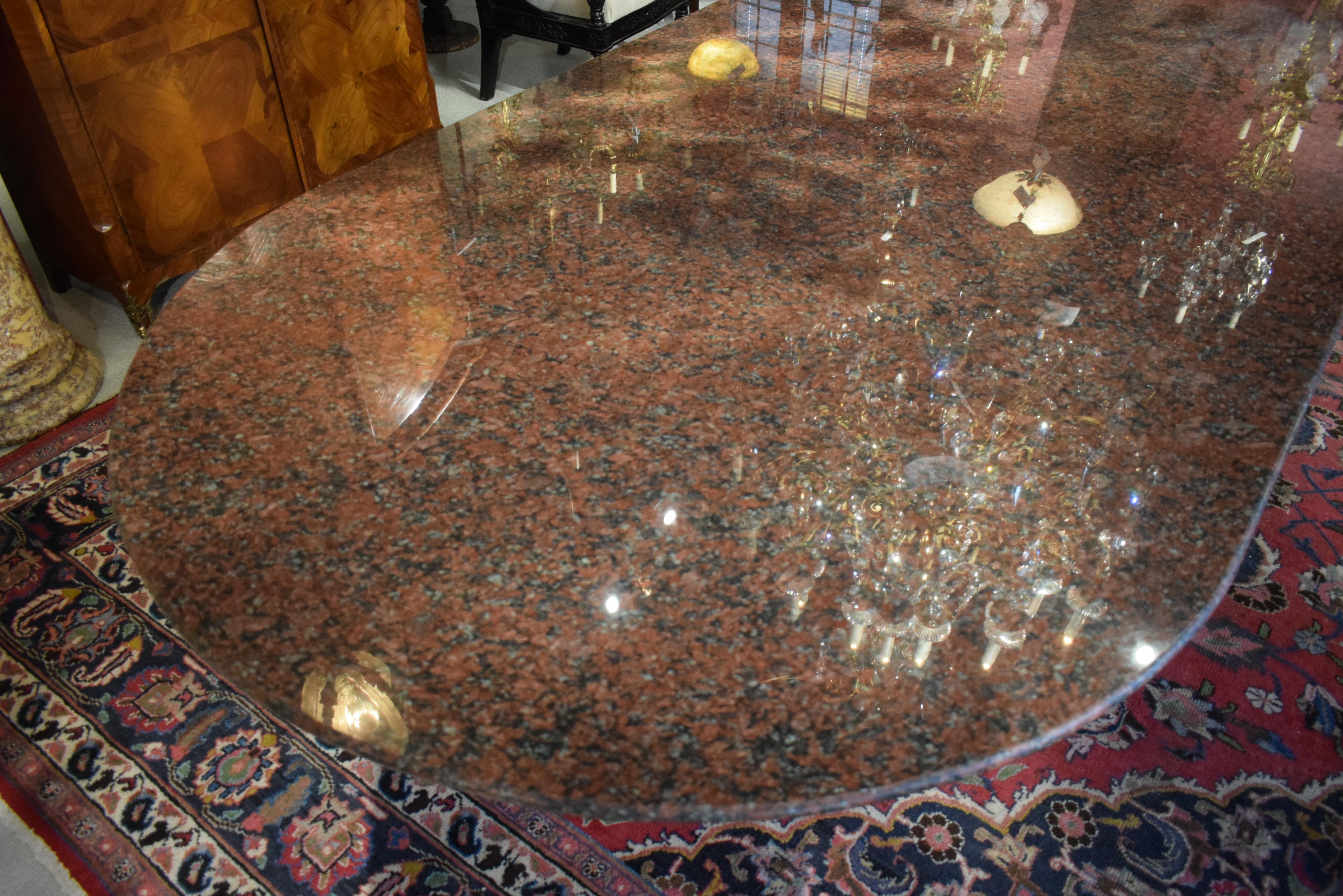 Italian Granite Top Conference Table For Sale