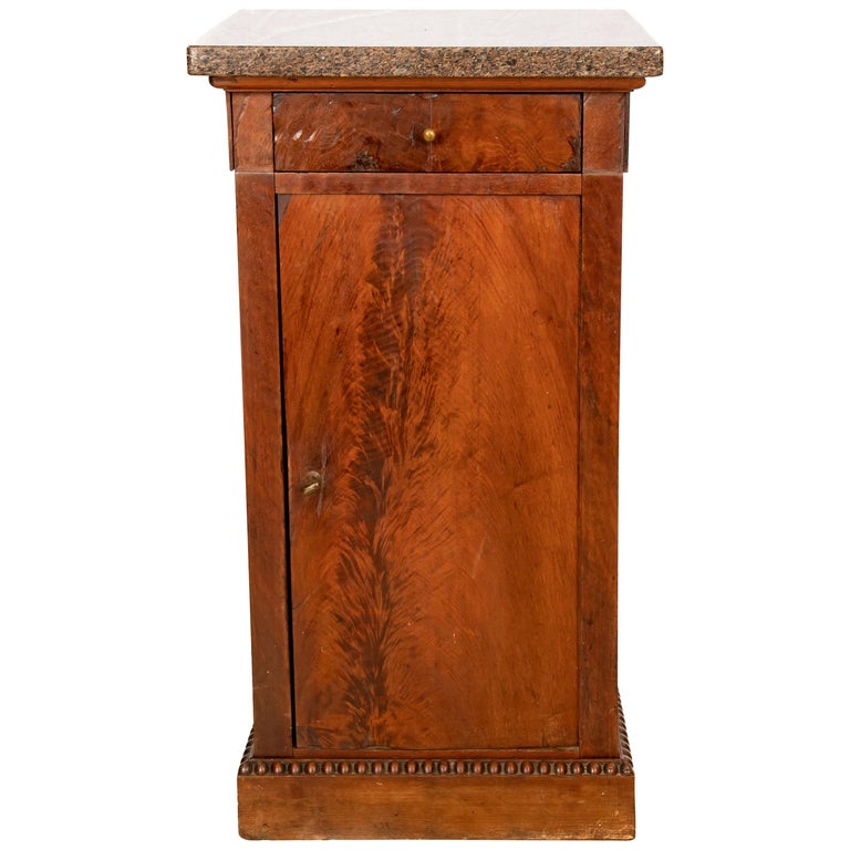 Granite Top Tall Side Pedestal Table at 1stDibs