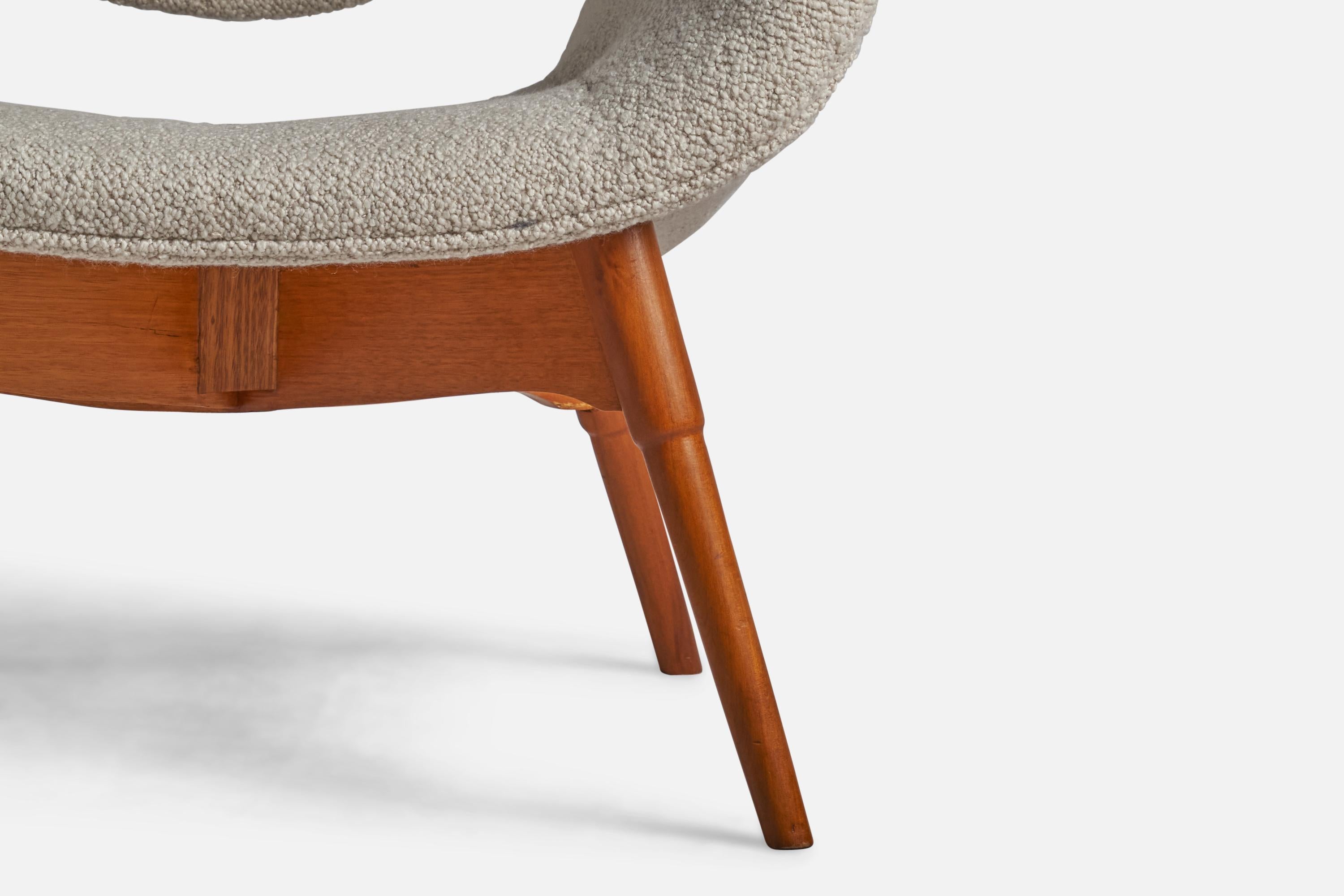 Mid-Century Modern Grant Featherston, Lounge Chair, Oak, Fabric, Australia, 1950s For Sale