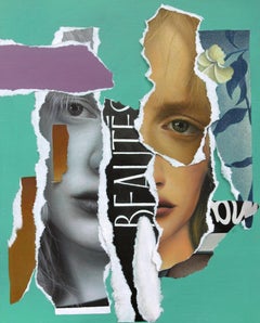 "Remix’D-2 (Mint)" Oil Painting