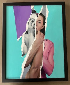 "Remix'D-4 (Granizado Azul)" Pintura al Óleo