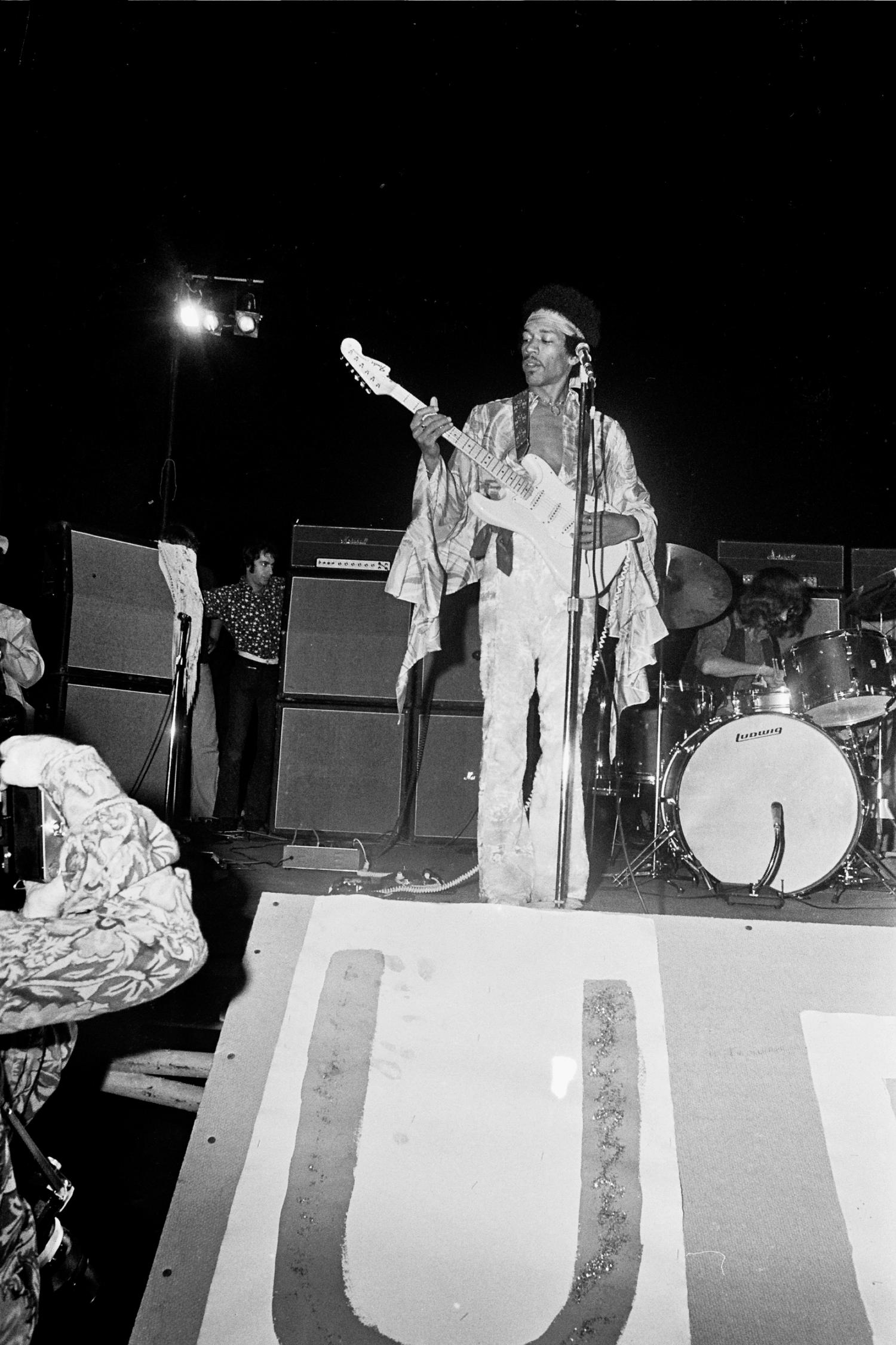 Grant Harper Reid Black and White Photograph - Jimi Hendrix Performing in Harlem Fine Art Print