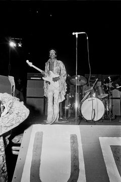 Jimi Hendrix Performing on Stage, Singing with Eyes Closed Fine Art Print