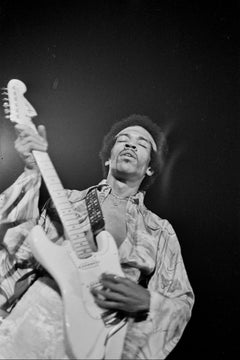 Jimi Hendrix Performing on Stage With Eyes Closed Fine Art Print