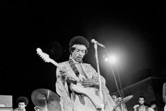Jimi Hendrix Playing on Stage Fine Art Print