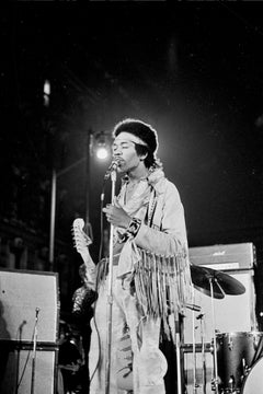 Jimi Hendrix Singing on Stage Fine Art Print