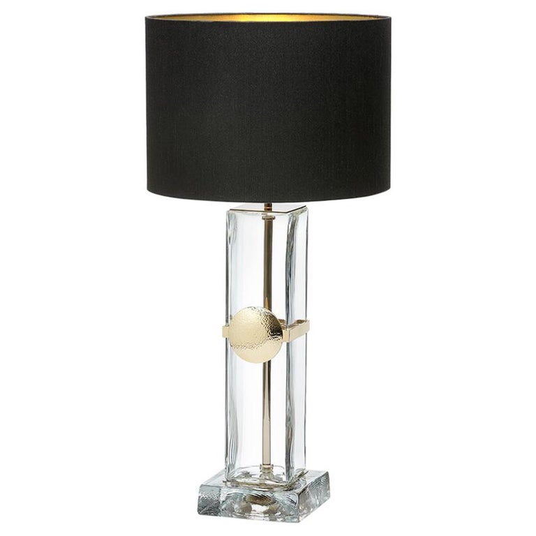 Grant Inspired Brass And Glass Gold Color Finish Table Lamps