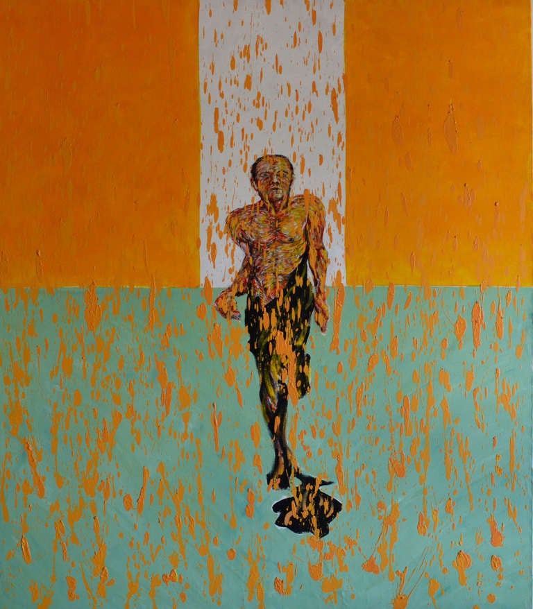 Grant Kennedy Figurative Painting - The Runner, Contemporary Figurative Oil Painting