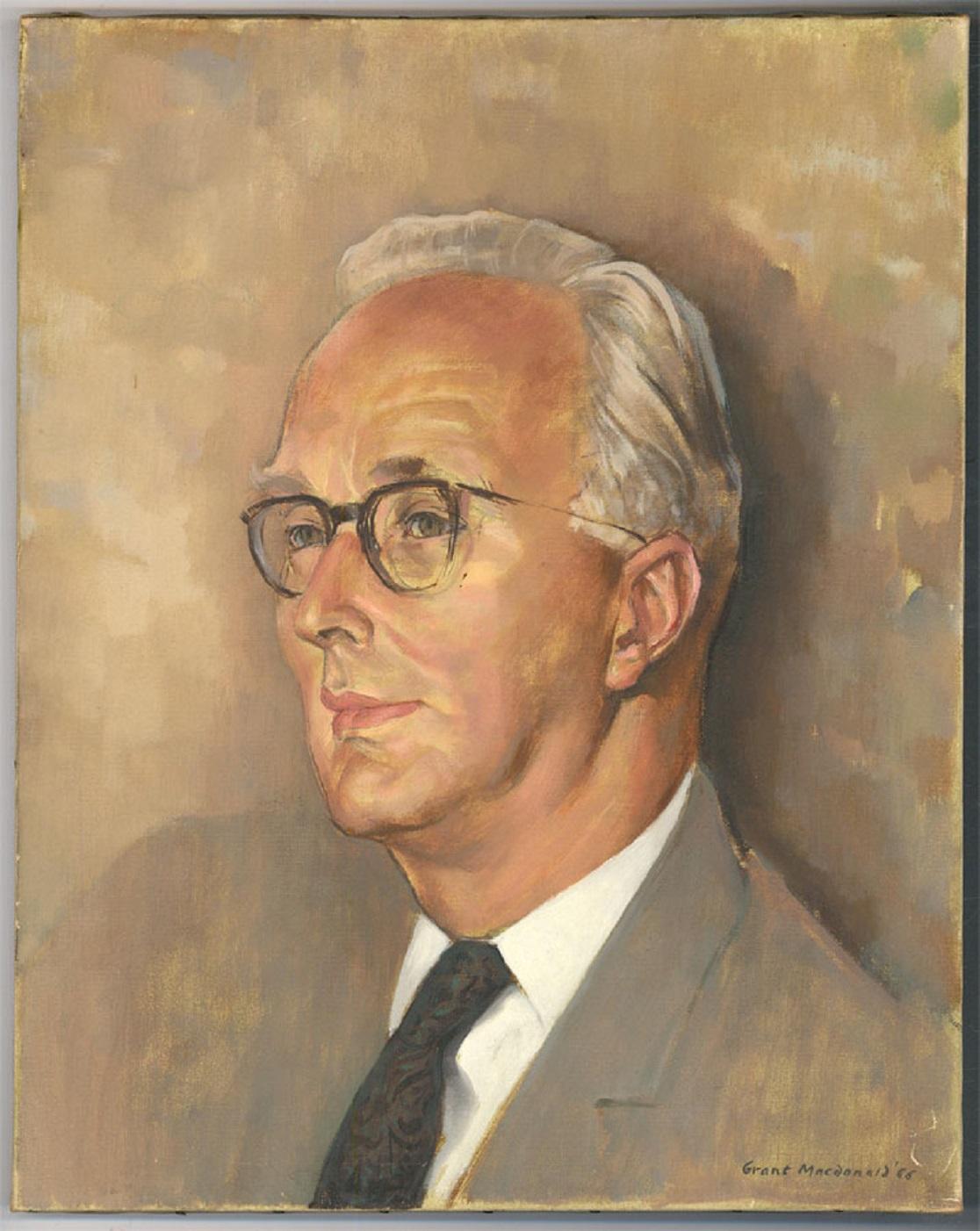 Grant Macdonald (nato nel 1944) - 1966 Olio, Gentiluomo con gli occhiali 4