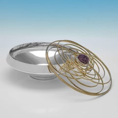 Grant Macdonald - Sterling Silver, Silver Gilt & Amethyst Rose Bowl - 1984