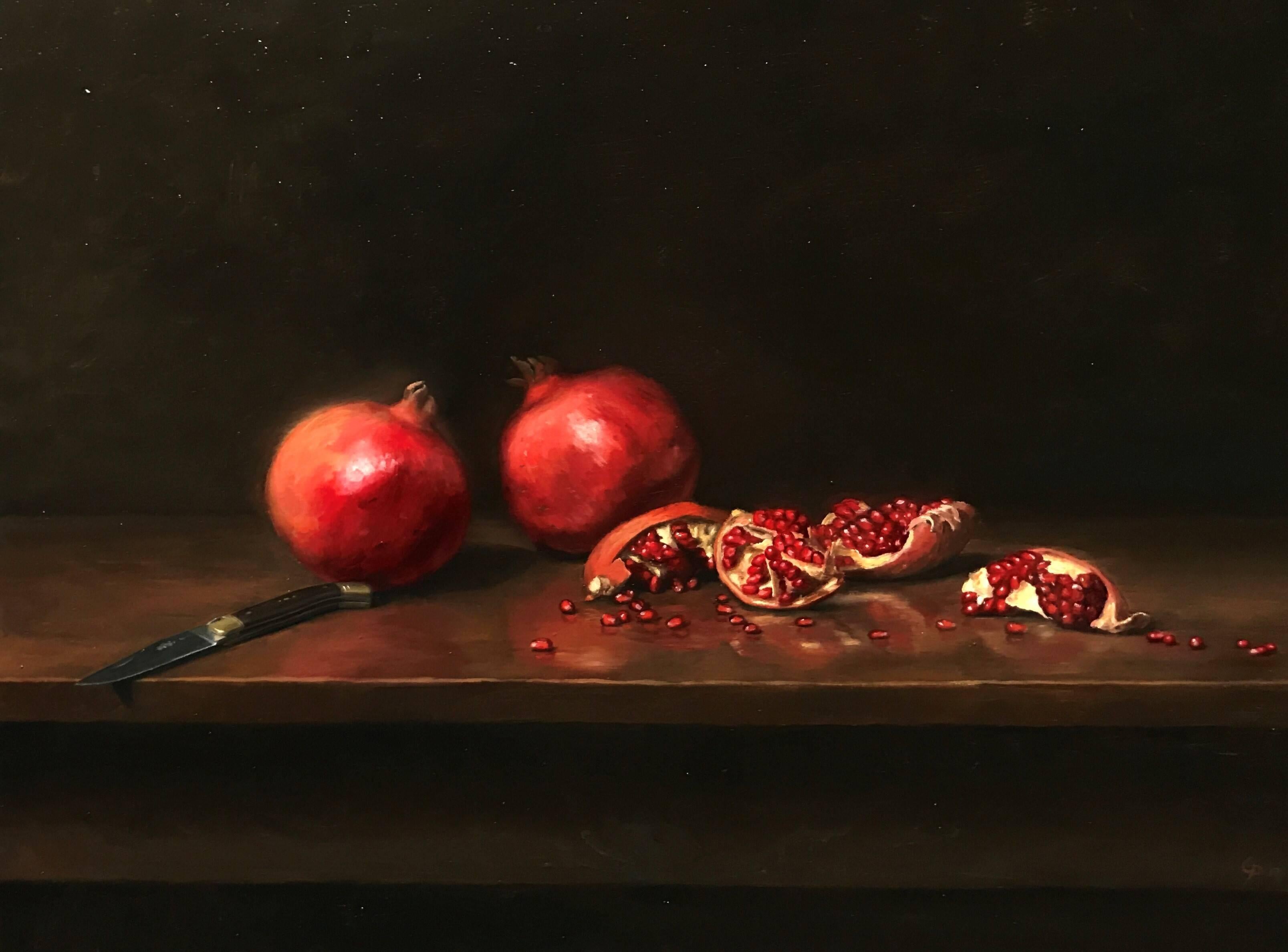 Grant Perry Still-Life Painting - Pomegranates