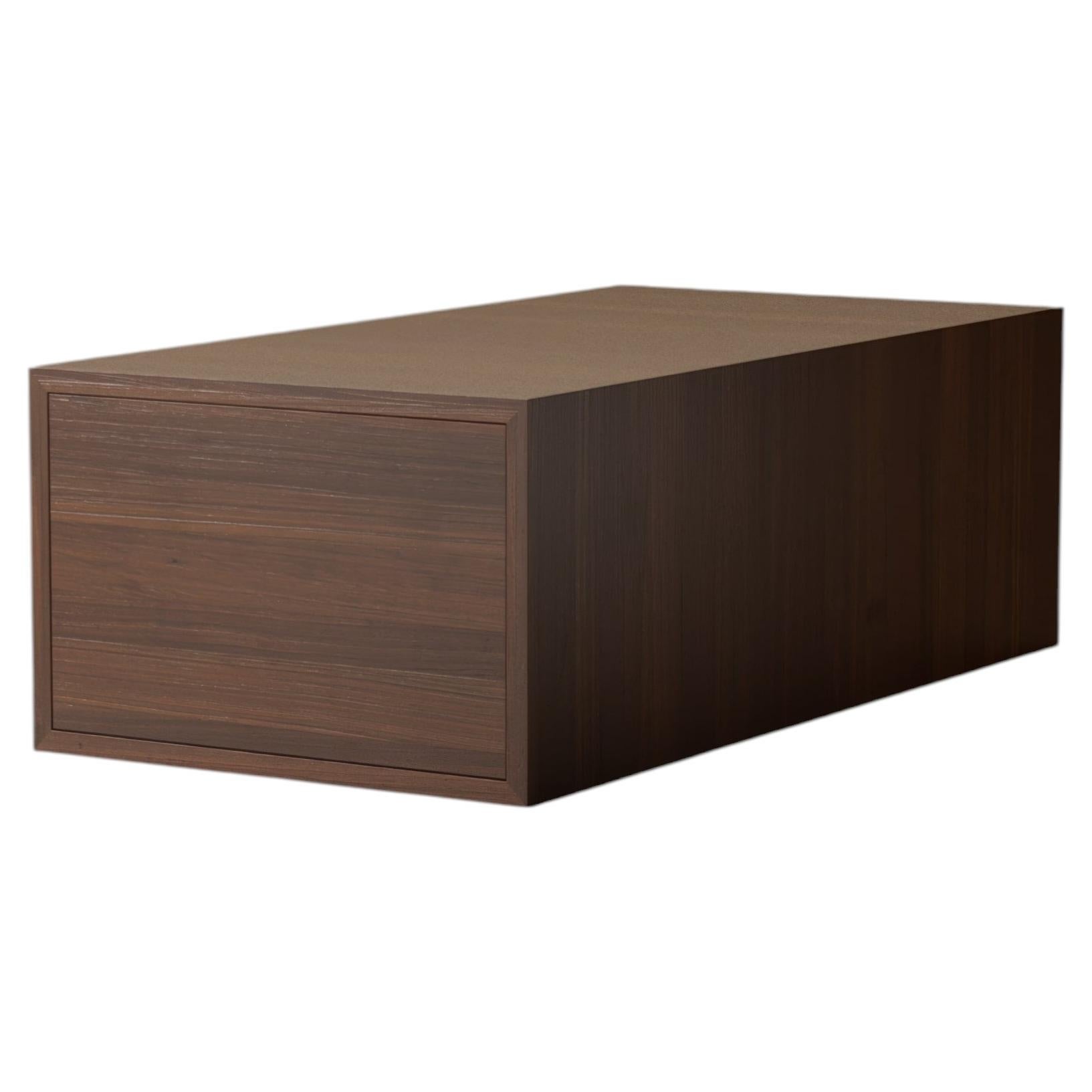Grant Small Walnut Side Table With Drawers by Lusano For Sale