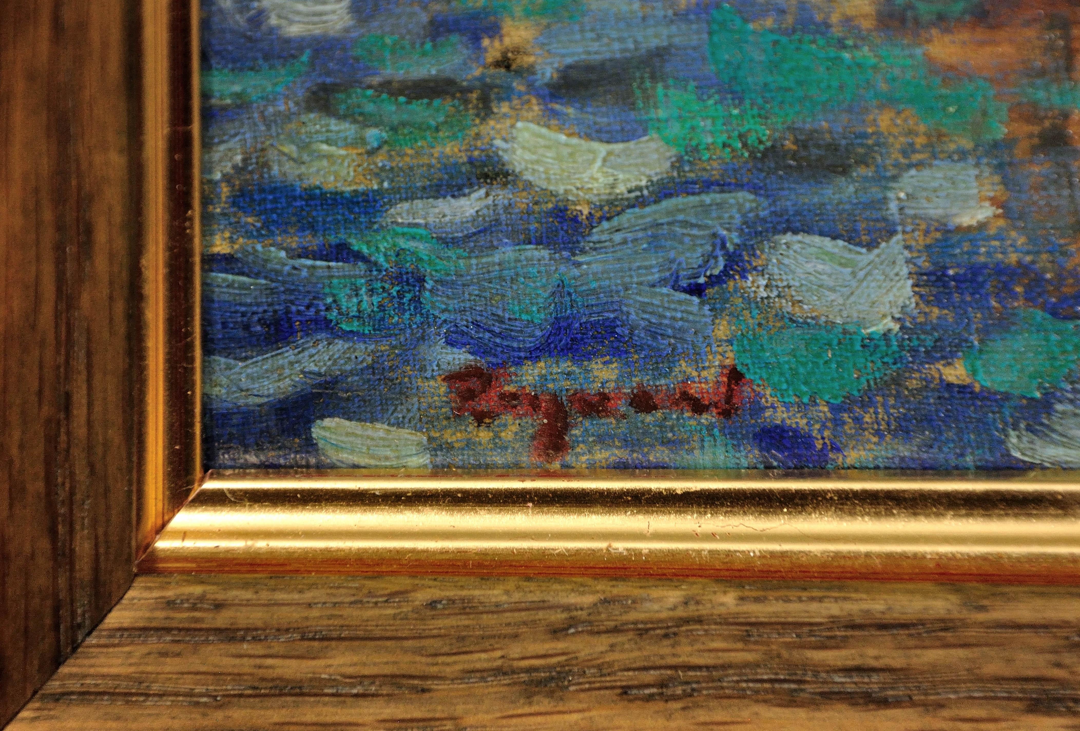 Boîtes de pêche à St Ives Harbor, Cornouailles. Luggers. Pilchards. Maquereau.Pilchard - Impressionnisme américain Painting par Grant Tyson Reynard