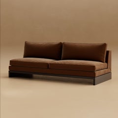 Grant Walnut Armless Sofa by Lusano