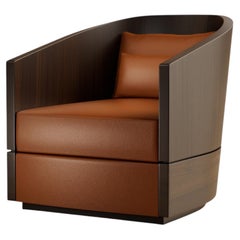 Grant Walnut Lounge Chair by Lusano
